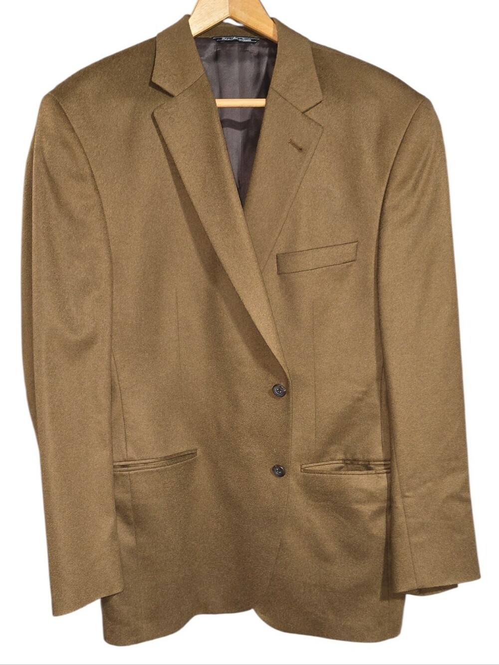 Patrick James Reserve Mens Brown Cashmere Blazer Tailored Single-Breasted Jacket